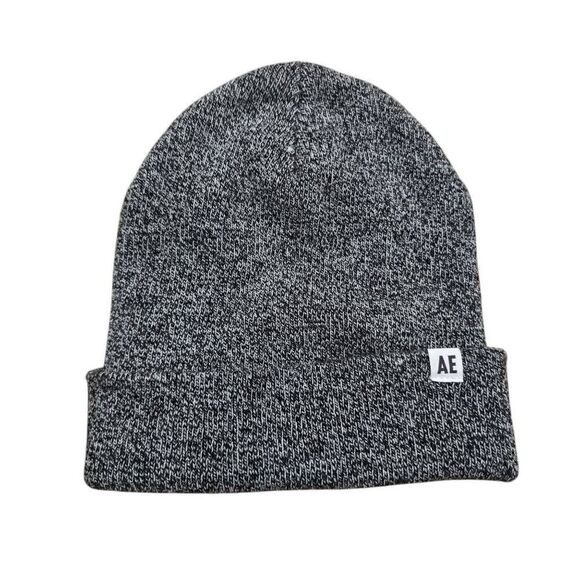 American Eagle Outfitters Men's One Size Gray Knit Cuffed Winter Cozy Beanie Hat - Picture 1 of 5